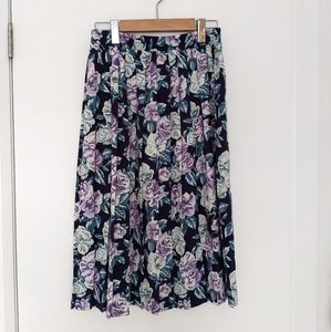 Vintage floral midi skirt